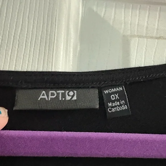 Apt. 9 Black Sequin Top - Picture 2 of 2